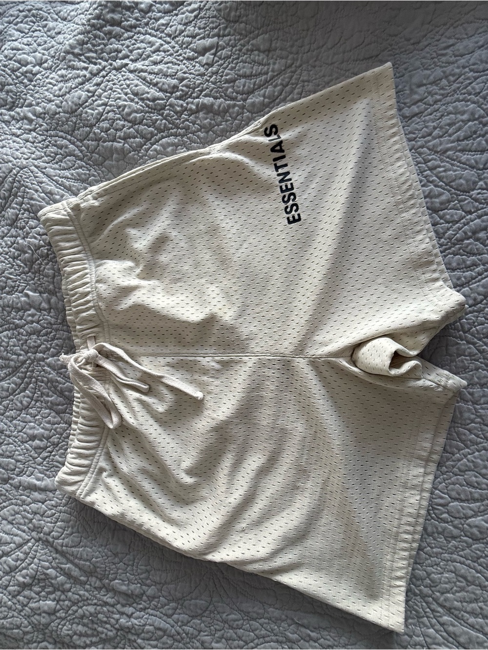 Fear of God Essentials Cream Mesh Shorts